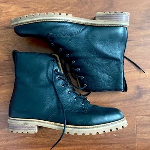 Madewell The Citywalk Lugsole Lace-Up Boot in Leather